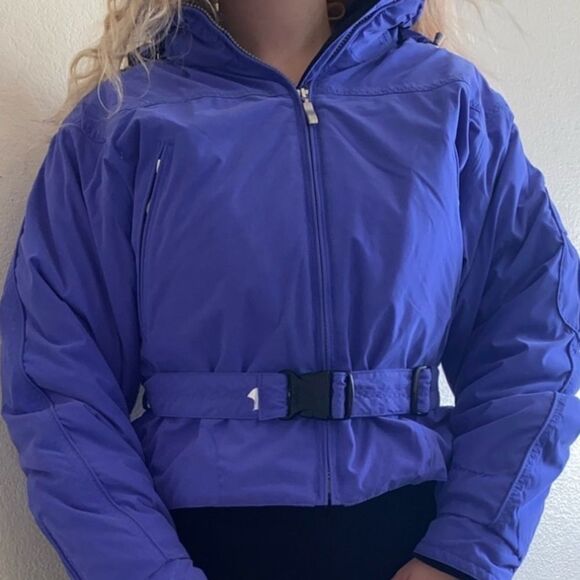 🍄 Obermeyer 1947 Northern Lights Blue Periwinkle Puffer Ski/Snowboard Coat - Picture 1 of 13